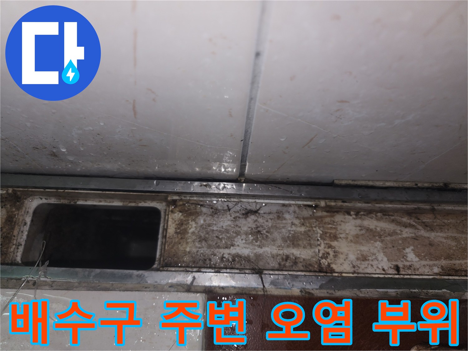 싱크대-하단-벽면의-습기와-오염된-상태