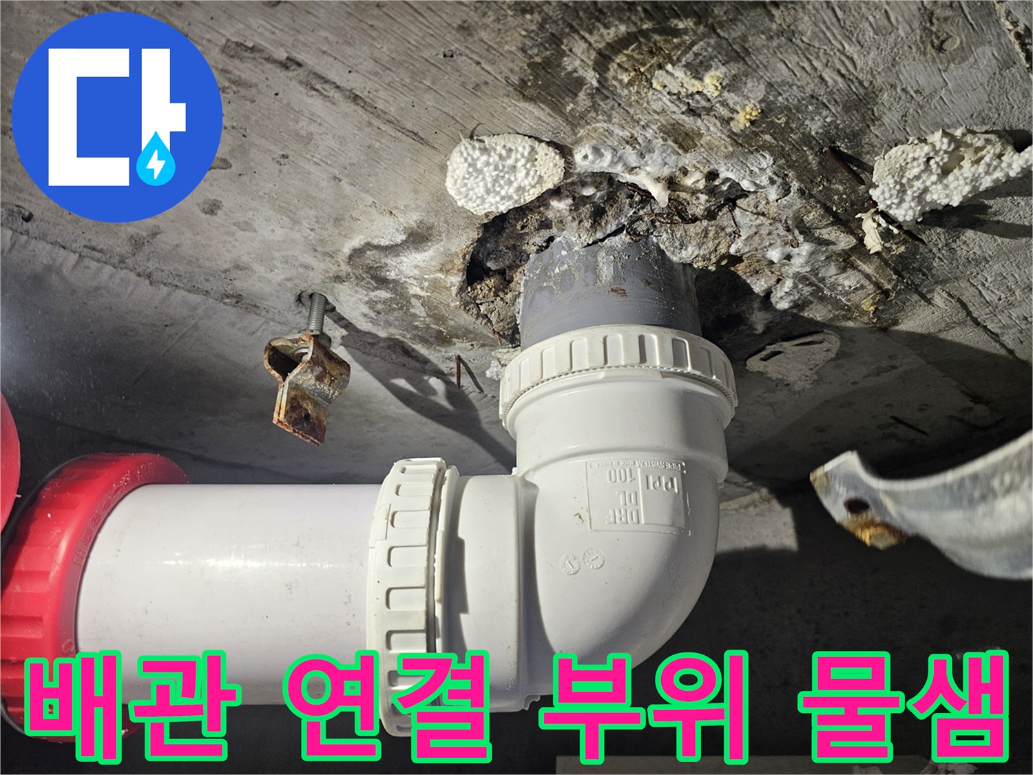 성북구-돈암동-화장실-하수배관-연결부-누수-현장