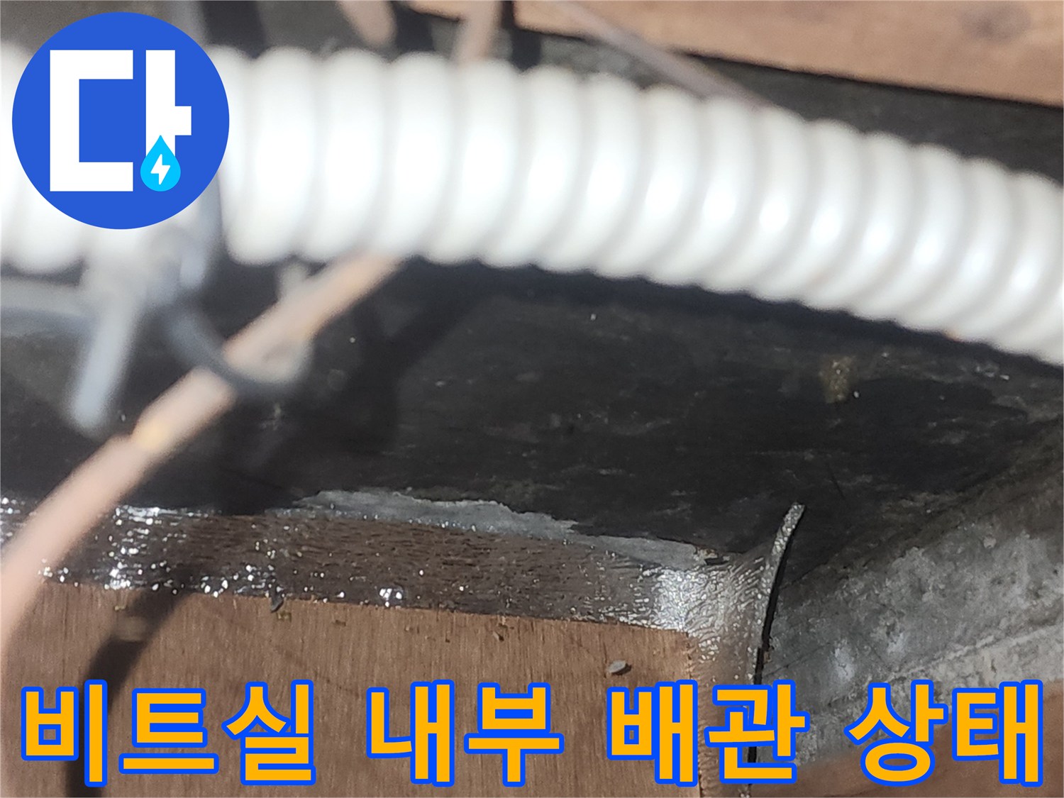 습기가 가득한-비트실 내부의-배관과 벽면 상태