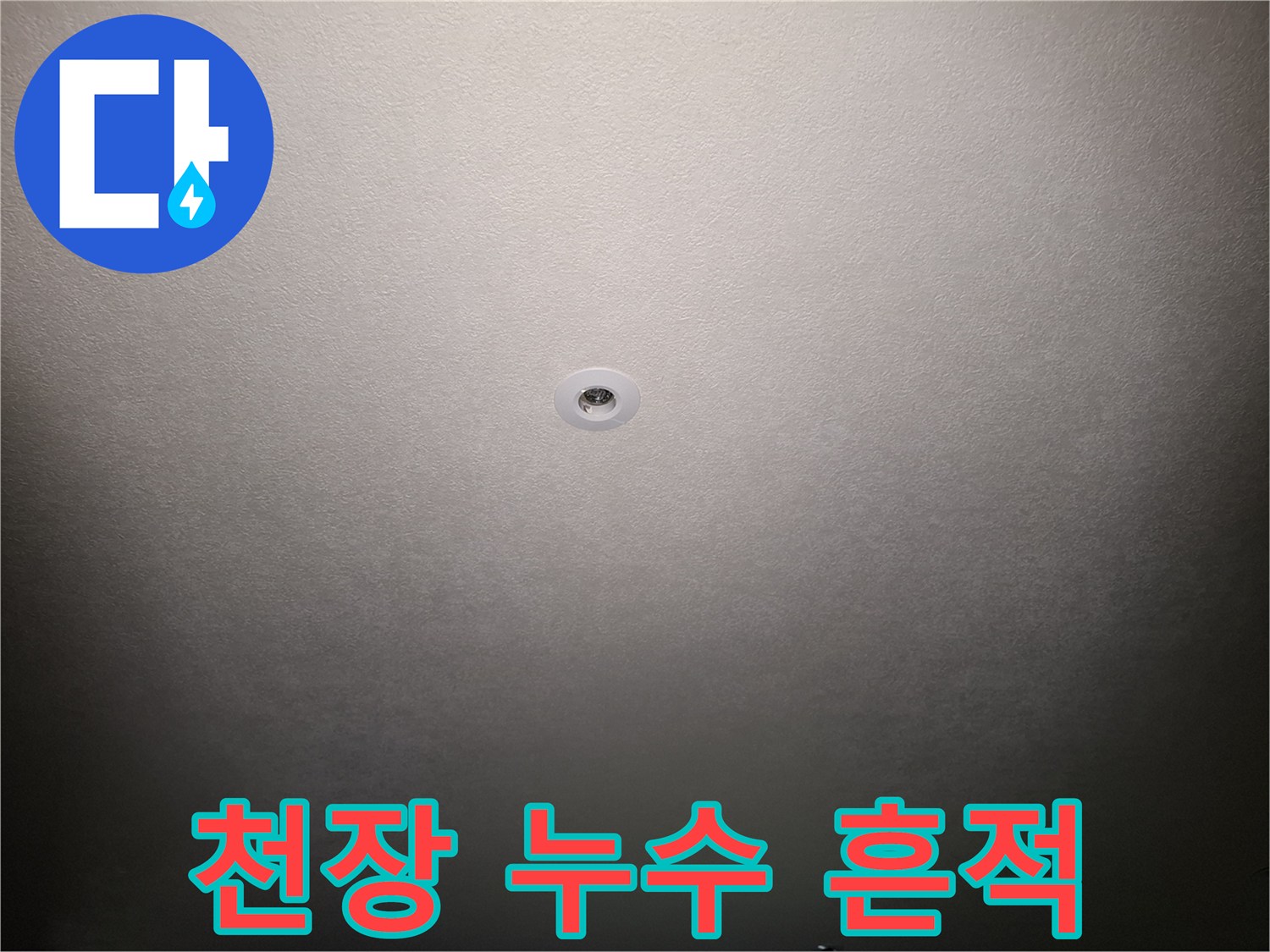 아파트 천장 조명 주변의 물샘 흔적 상태 - 정밀 진단 과정