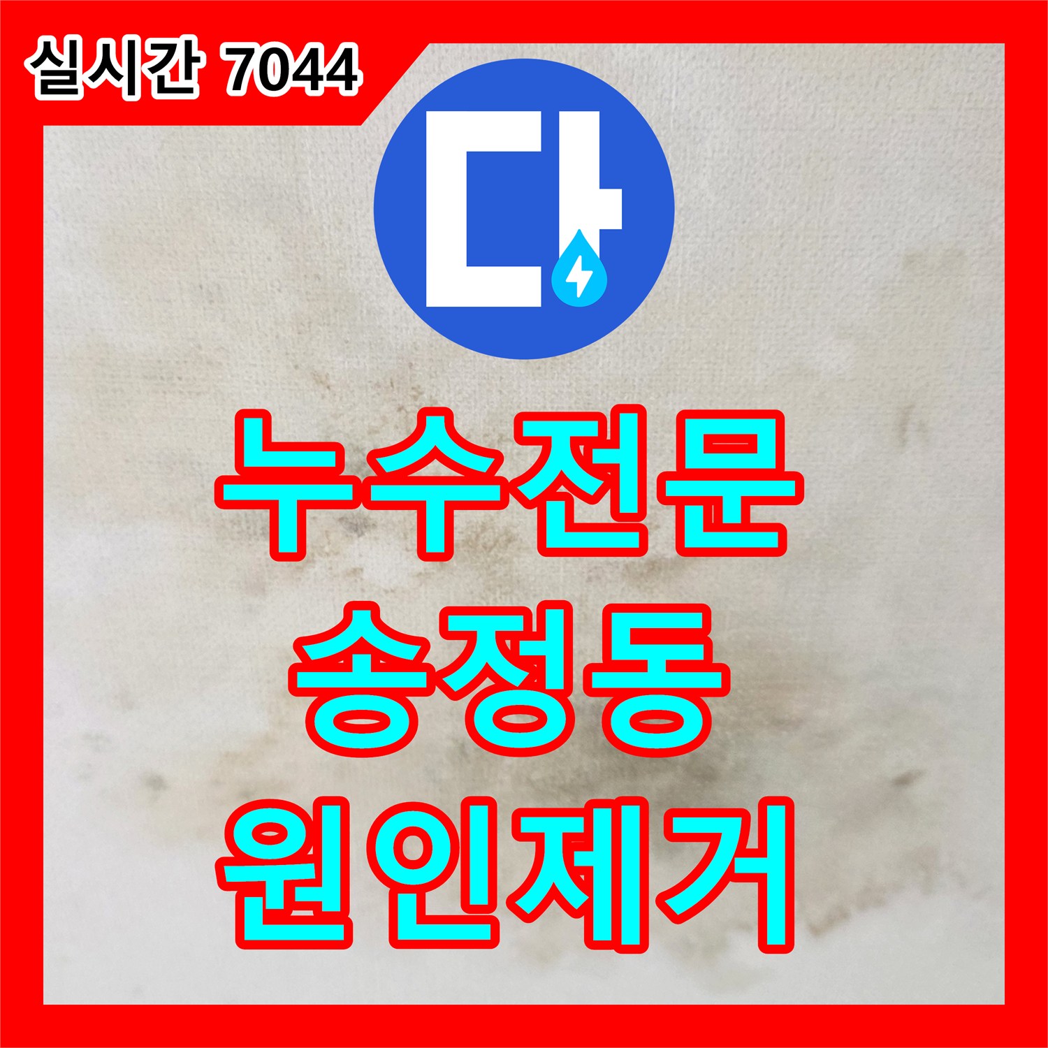 누수전문 화장실 바닥 방수층 파손으로 인한 아래층 거실 천장 누수를 정밀하게 진단하고 수리한 경기 광주시 송정동 사례
