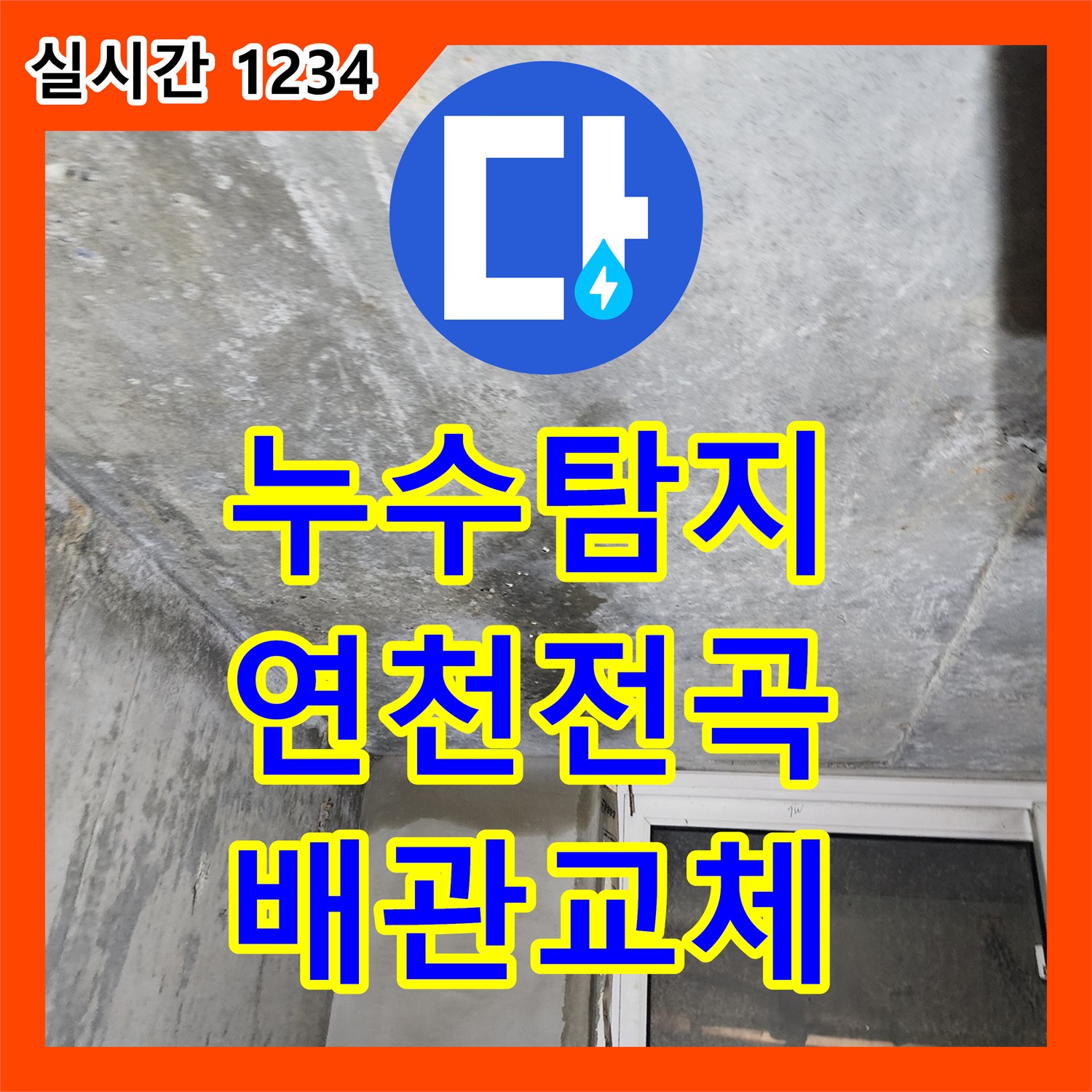 누수탐지 빌라 1층 싱크대 하부 배관 파손으로 인한 지하층 천장 누수를 정밀하게 진단하고 보수한 사례 경기 연천군 전곡읍