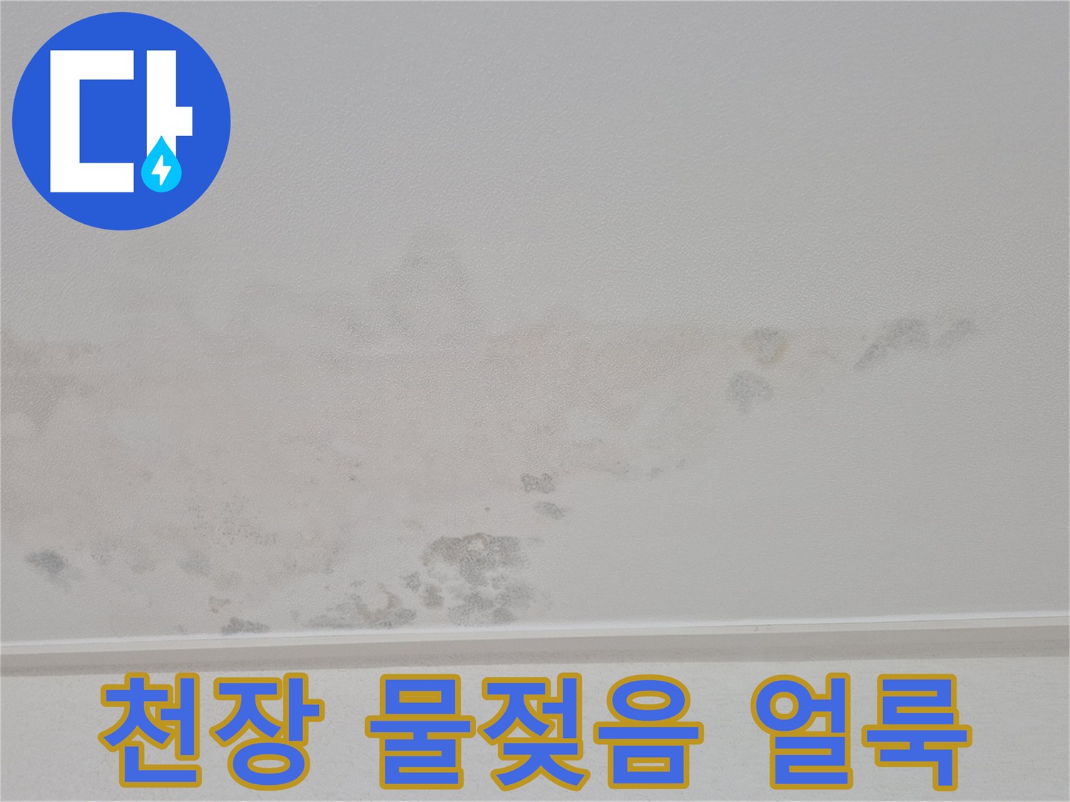 아파트-방천장에-발생한-물젖음-및-얼룩-상태