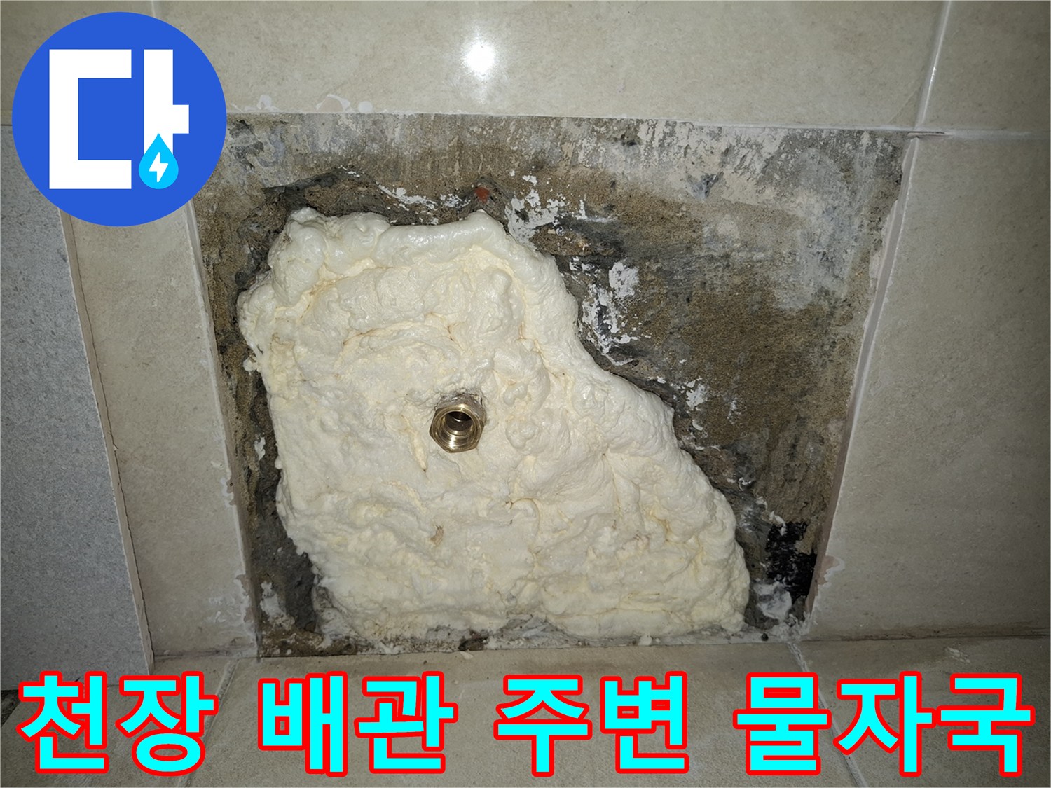 양주 삼숭동 현장의-천장 콘크리트 벽면 누수 흔적