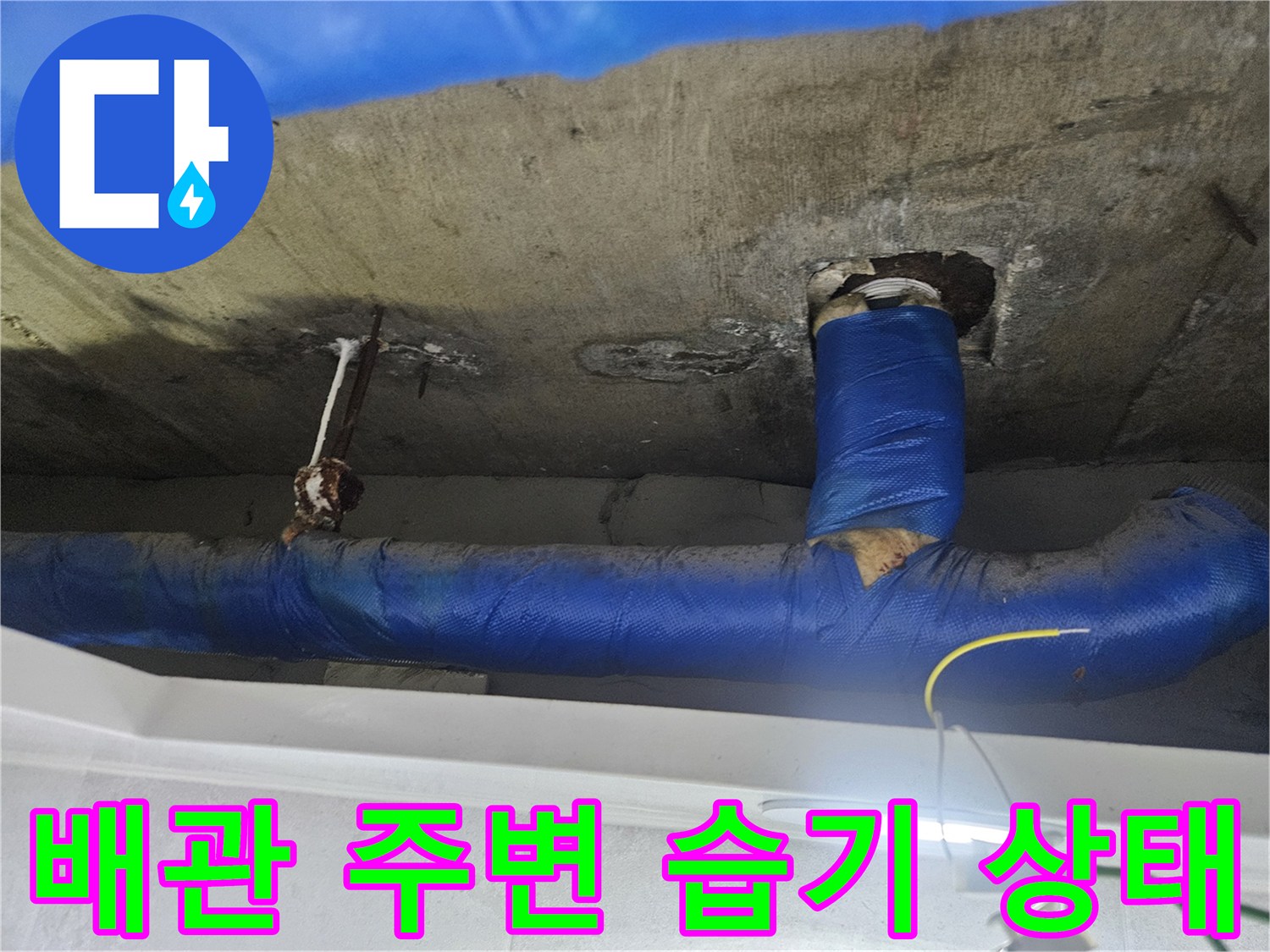 일산동구-장항동-아랫집-천장-배관-주변-습기-상태