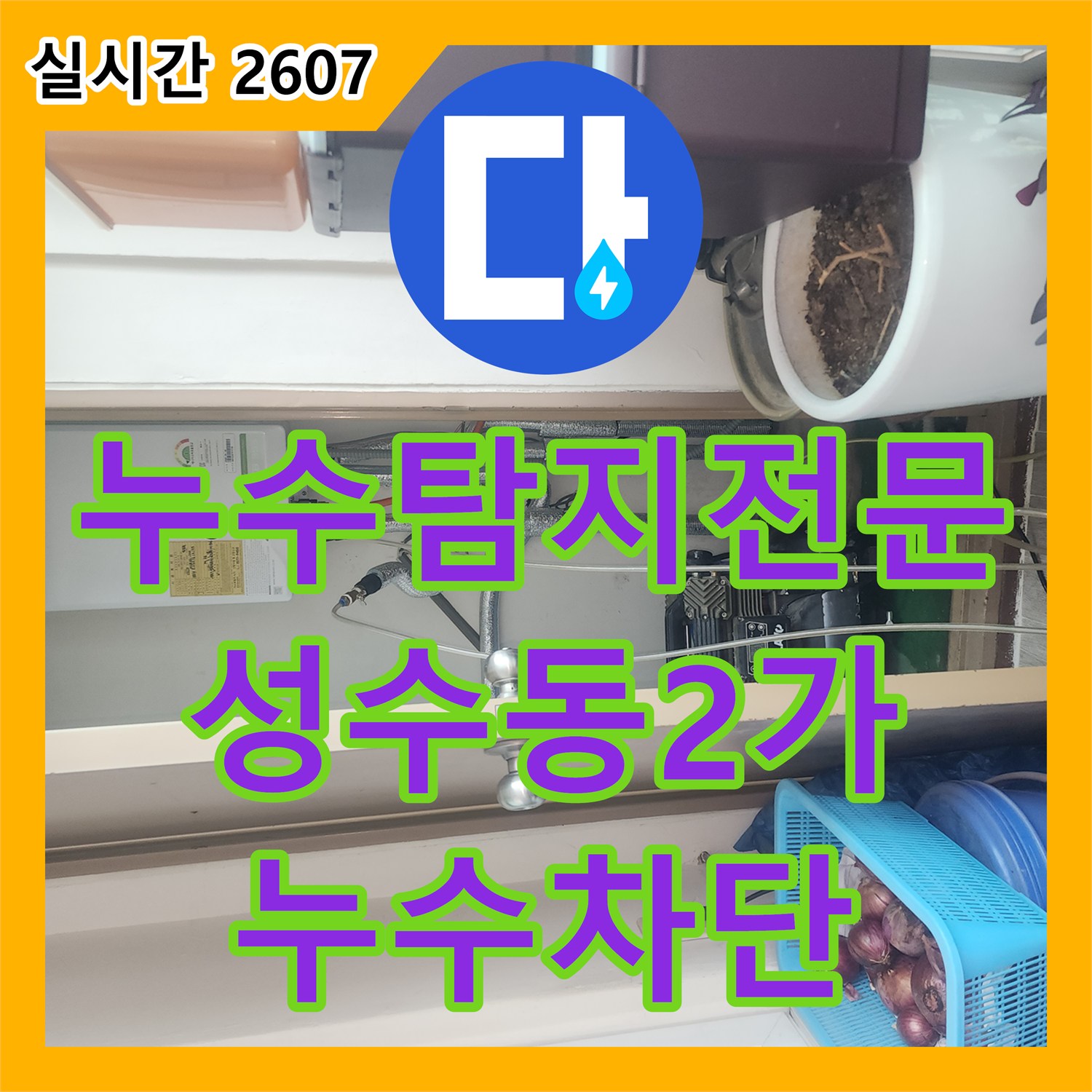 누수탐지전문 아랫집 방 벽면과 거실 천장까지 번진 누수의 원인 세탁실 유가 방수를 해결한 서울 성동구 성수동2가