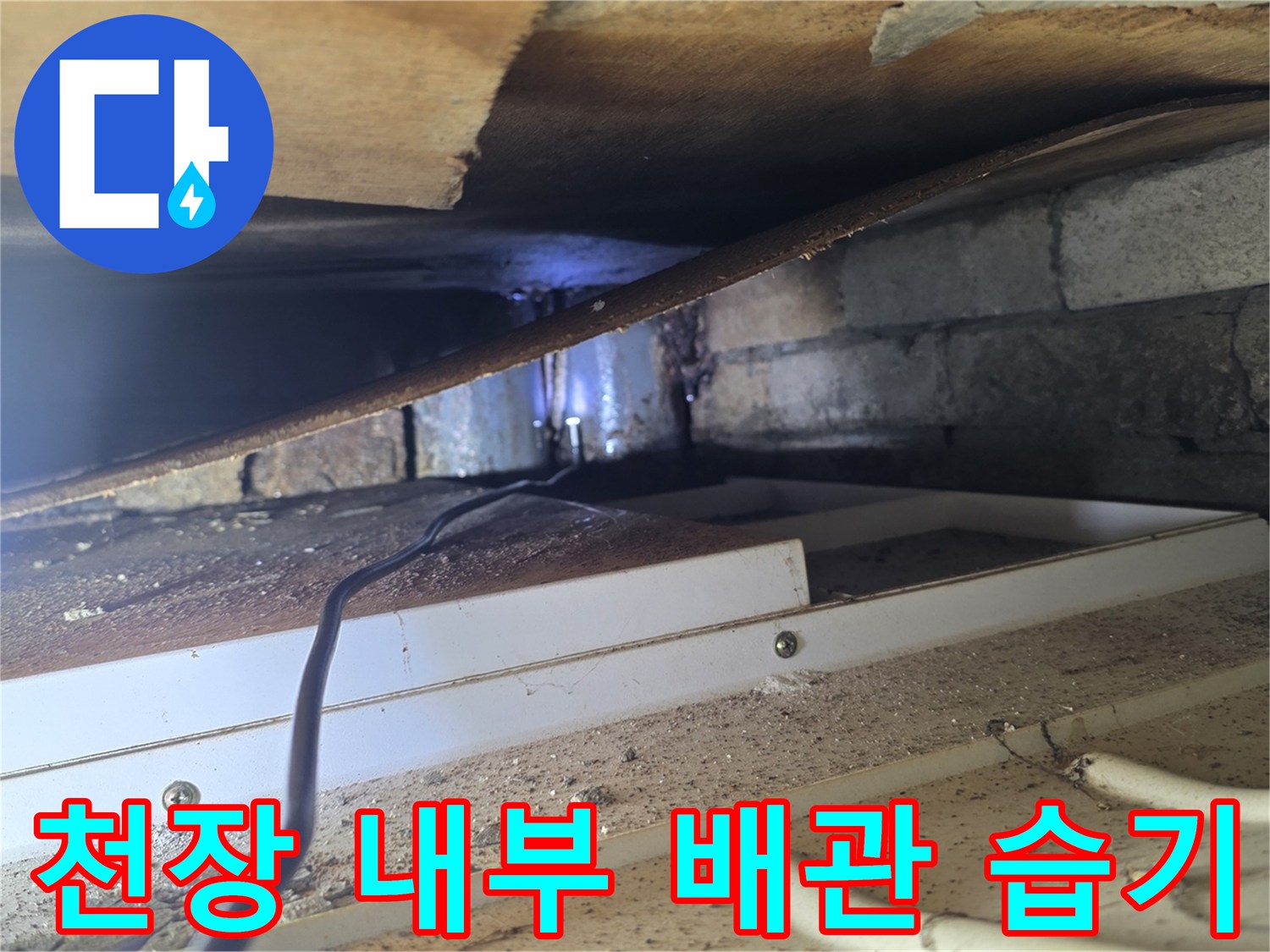 서초구 양재동-천장 내부 배관 주변의 습기 상태 확인